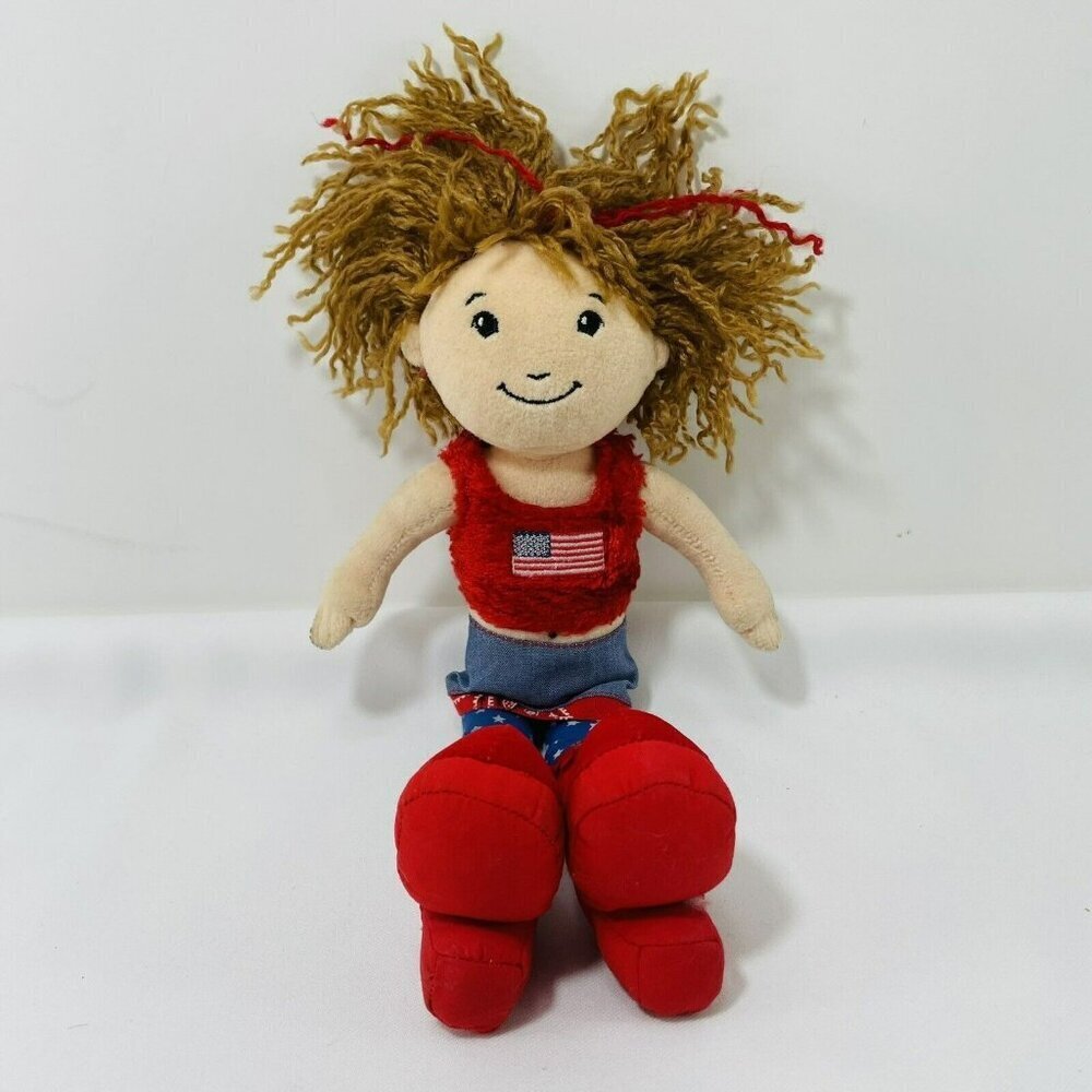 Manhattan Toy Groovy Girls Vanessa Doll Plush American Flag Curly Outfit Clothes